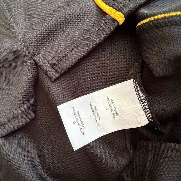 size L 12/14 Iowa Hawkeyes Rivalry Threads Black Yellow Jersey #1 polyester Foot - Picture 4 of 5